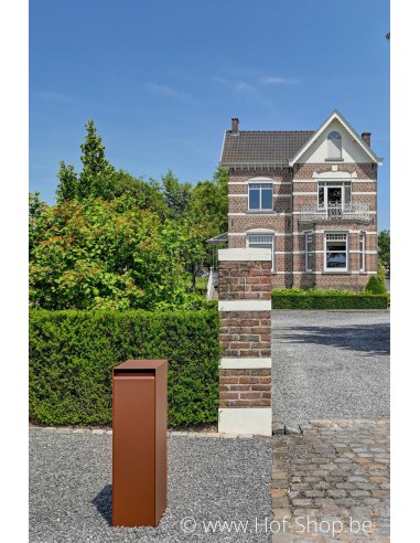 Nexus Medium Cortenstaal Look - eSafe pakketbus aluminium