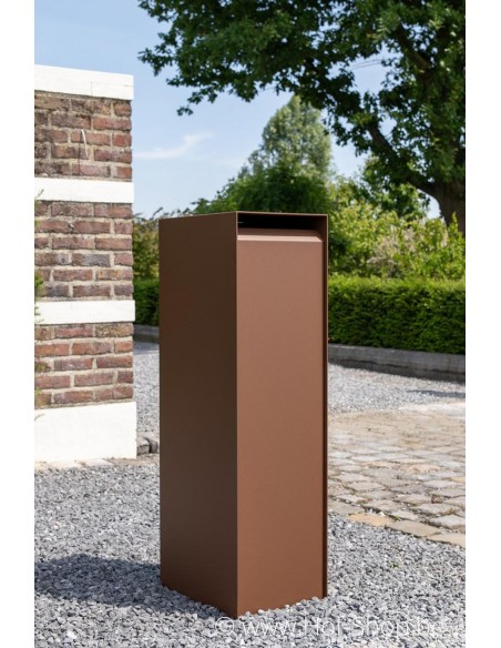 Nexus Medium Cortenstaal Look - eSafe pakketbus aluminium