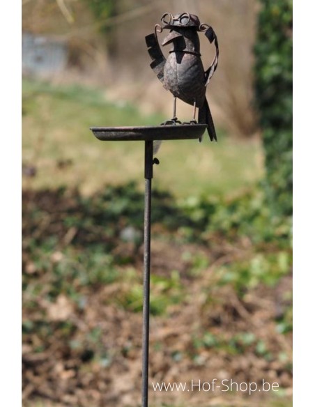 Mangeoire pour oiseaux Corbeau - outil de jardinage en métal (MD17298)