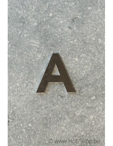 Lettre B - acier inoxydable de 5 cm de haut (numéro de maison 'fuji' KatoDesign) - Lettre majuscule