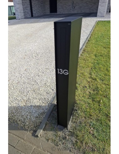 Lettre G - acier inoxydable de 5 cm de haut (numéro de maison 'fuji' KatoDesign) - Lettre majuscule