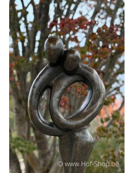 Abstract liefdespaar 80 cm - bronzen beeld (AN0719BR-BI-L)