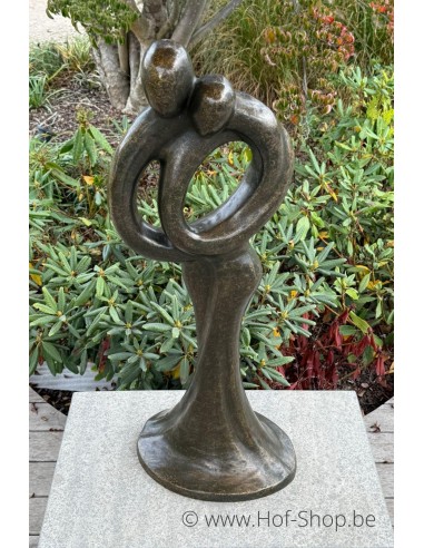 Abstract liefdespaar 80 cm - bronzen beeld (AN0719BR-BI-L)