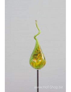 Piquet de jardin flamme vert-jaune - outil de jardinage en métal (GD30030)