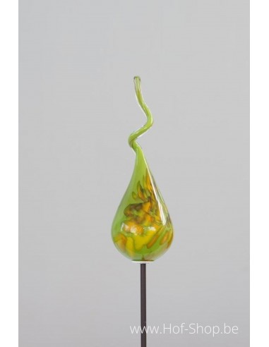 Piquet de jardin flamme vert-jaune - outil de jardinage en métal (GD30030)