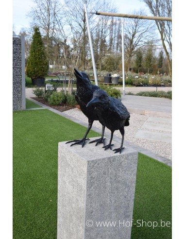 Set van drie raven - bronzen beelden (B50420, B50418 en B50325)