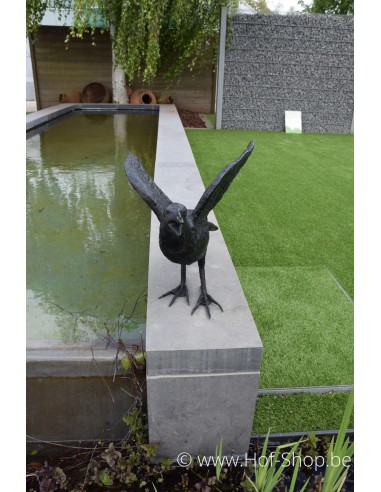Ensemble de trois corbeaux - statues en bronze (B50420, B50418 et B50325)