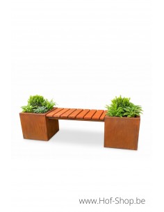 Tussa 80 x 40 cm - Geroba zitbank in cortenstaal