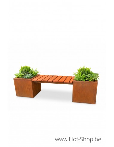 Tussa 80 x 40 cm – Banc Geroba en acier Corten