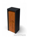 Boîte aux lettres Libus à motif de fleur de vessie - Geroba noire avec acier Corten