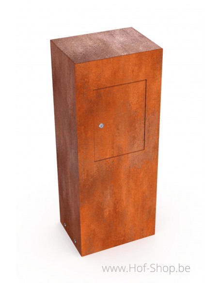 Boîte aux lettres Libus à motif Blowball - Geroba en acier Corten