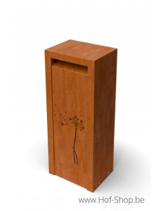 Boîte aux lettres Libus à motif Blowball - Geroba en acier Corten