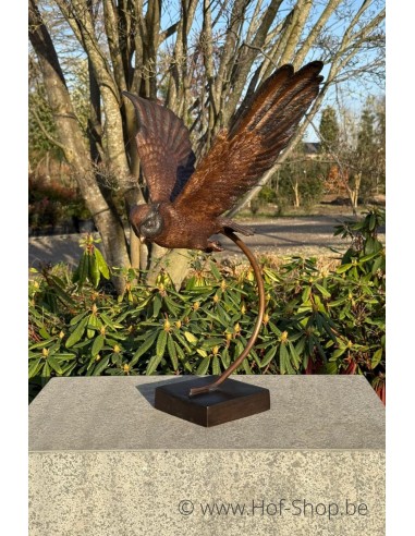 Vliegende uil - bronzen beeld (AN2209BR-B)
