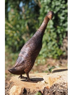 Staande eend  - bronzen beeld (BS1517B)