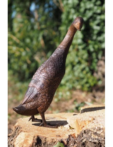 Staande eend  - bronzen beeld (BS1517B)