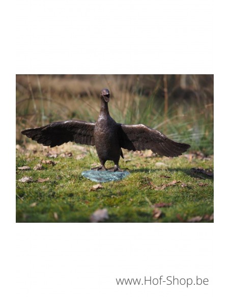Canard battant des ailes - statue en bronze (BS0379B)