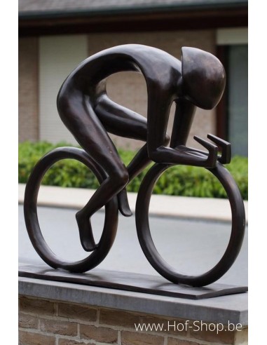 Cyclist large - statue en bronze (B1535)