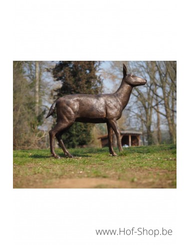 Vrouwelijk hert - bronzen beeld (B1505)