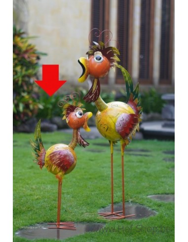 Coq amusant petit - figurine en métal (MD16245)