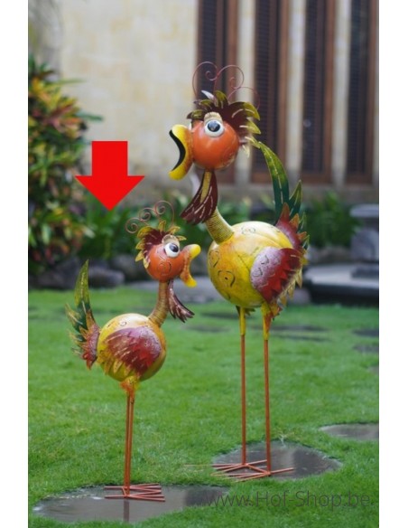 Coq amusant petit - figurine en métal (MD16245)