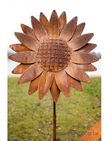 Zonnebloem - metalen figuur in ecoroest (MD14031)