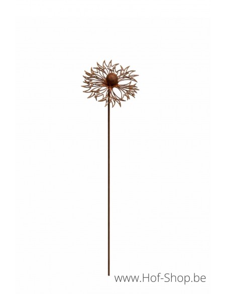 Korenbloem groot - metalen figuur in ecoroest (MD70147)