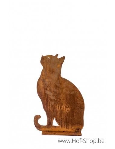 Chat assis - figurine en métal Ecorouille (MD14050)