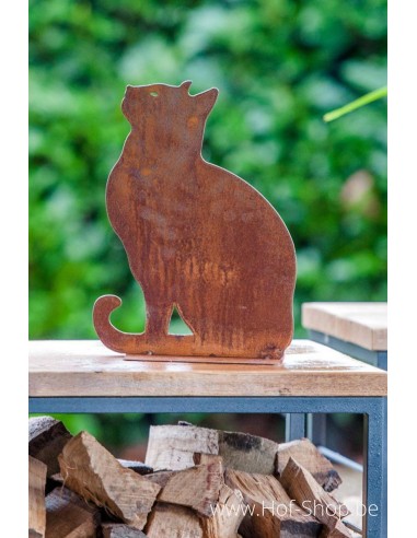 Chat assis - figurine en métal Ecorouille (MD14050)