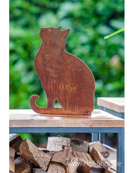 Chat assis - figurine en métal Ecorouille (MD14050)