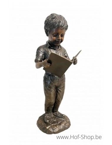 Garçon lisant - statue en bronze (BS1553B)