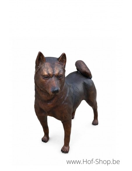Shiba Inu - bronzen beeld (B22110)