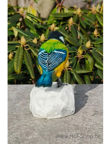 Mésange charbonnière - statue en bronze (BS1542C)