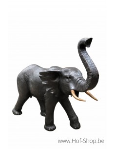 Olifant met slurf naar voor - bronzen beeld (B1560)