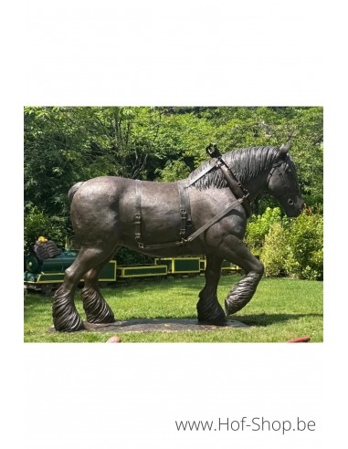 Belgisch trekpaard - bronzen beeld (B1488)