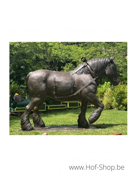 Belgisch trekpaard - bronzen beeld (B1488)