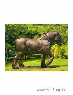 Belgisch trekpaard - bronzen beeld (B1488)