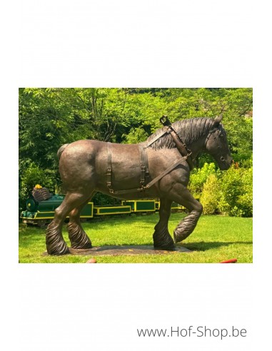 Belgisch trekpaard - bronzen beeld (B1488)