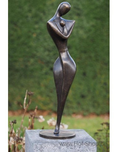 Moeder met Kind Modern - bronzen beeld (AN2935BR-BI)