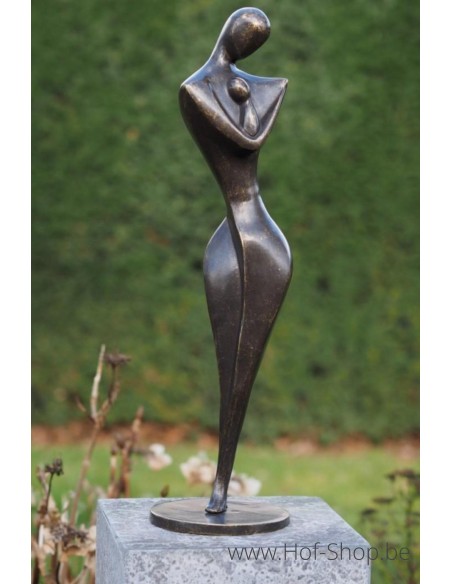 Moeder met Kind Modern - bronzen beeld (AN2935BR-BI)