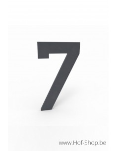 Nummer 7 RAL 7016 aluminium (10 cm hoog, 4 mm dik) - Albo Huisnummer
