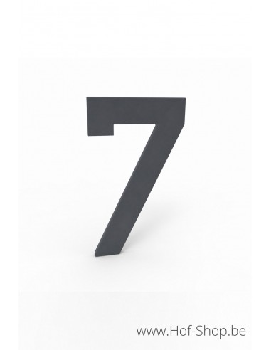 Numéro 7 aluminium RAL 7016 (10 cm de hauteur, 4 mm d’épaisseur) - numéro Albo