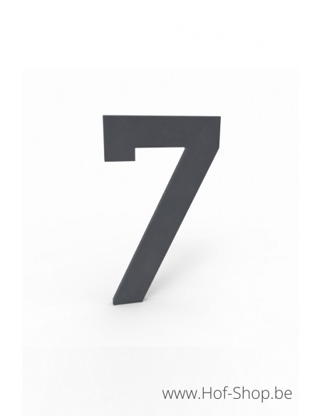 Numéro 7 aluminium RAL 7016 (10 cm de hauteur, 4 mm d’épaisseur) - numéro Albo
