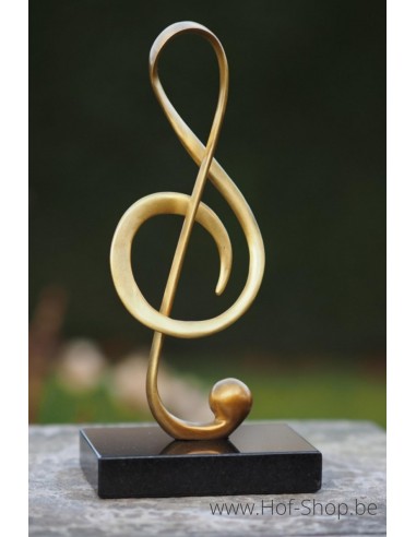 Clé de sol - statue en bronze (AN2917BR-HP)