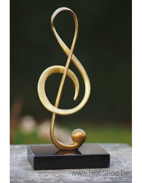 Clé de sol - statue en bronze (AN2917BR-HP)