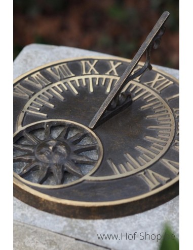 Cadran solaire - statue en bronze (GA0559BR-BI)