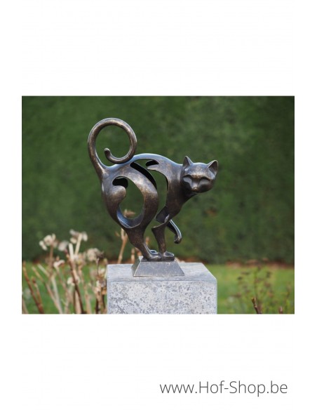 Kat modern - bronzen beeld (AN2934BR-BI)
