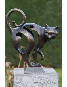 Kat modern - bronzen beeld (AN2934BR-BI)