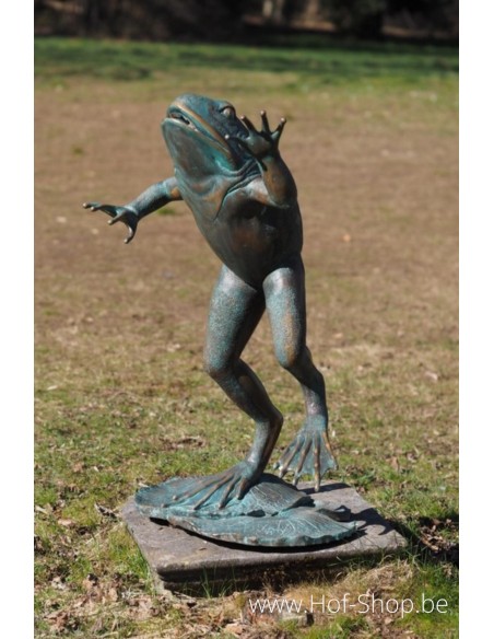 Springende kikker - bronzen beeld (B722)