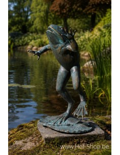 Springende kikker - bronzen beeld (B722)