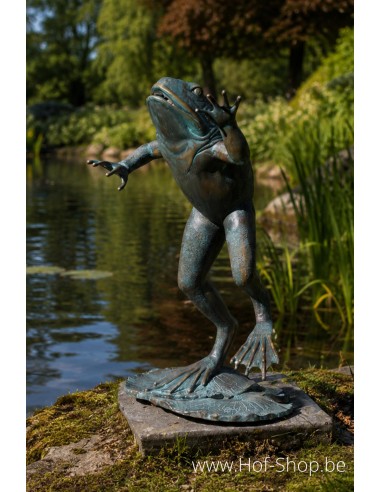 Grenouille sautante - statue en bronze (B722)
